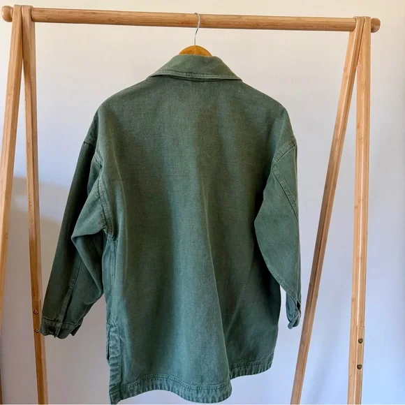 Free People We The Free Madison City Denim Jacket in Army Green - XS - Picture 7 of 7